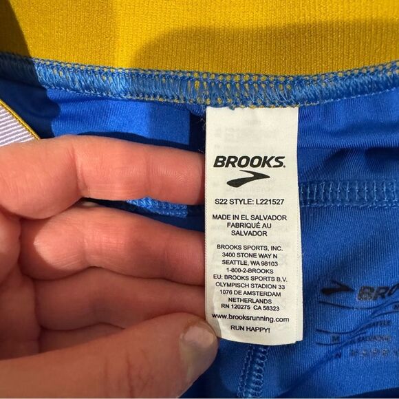Brooks RUN WITHIN 7/8 TIGHTS Blue New Women's Workout Pants M - Picture 7 of 9